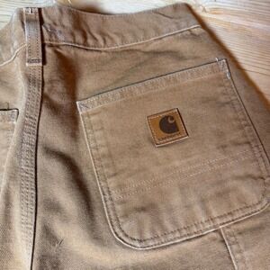 Carhartt B11-BRN Brown Duck Canvas Cut Off Carpenter Shorts Mens 29 Original Fit